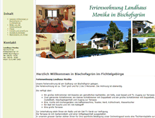 Tablet Screenshot of landhaus-monika.bischofsgruen.de